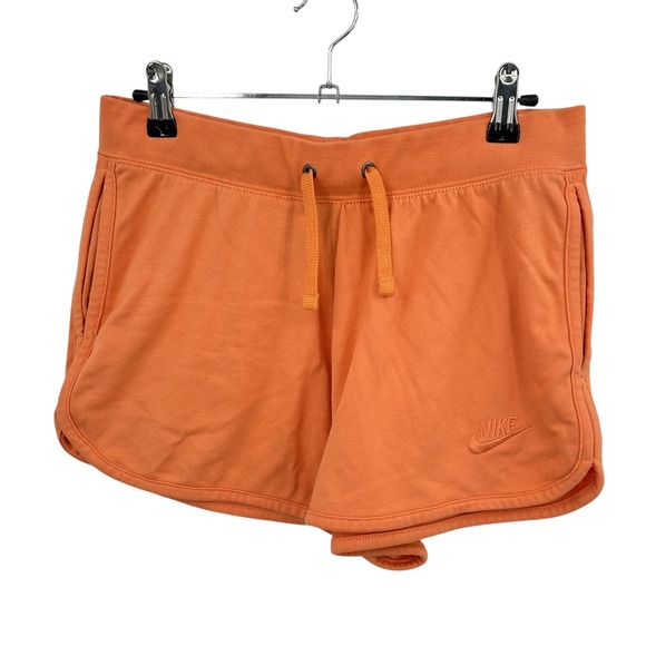 Nike Pants - Nike Athletic Lounge‎ Shorts Womens M Orange Drawstring Running Gym Athleisure